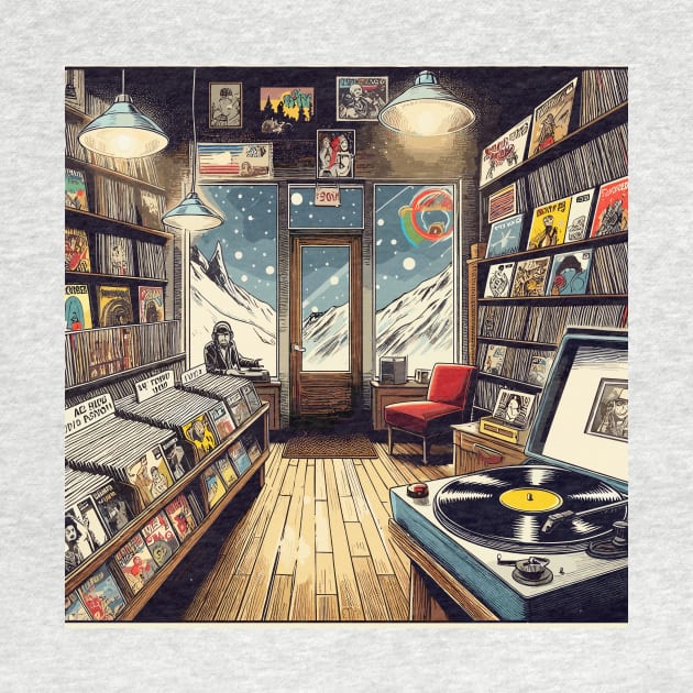 Record shop by OldSchoolRetro